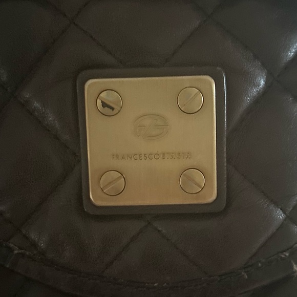 Francesco Biasia dark brown leather handbag with long shoulder strap. - Picture 5 of 8